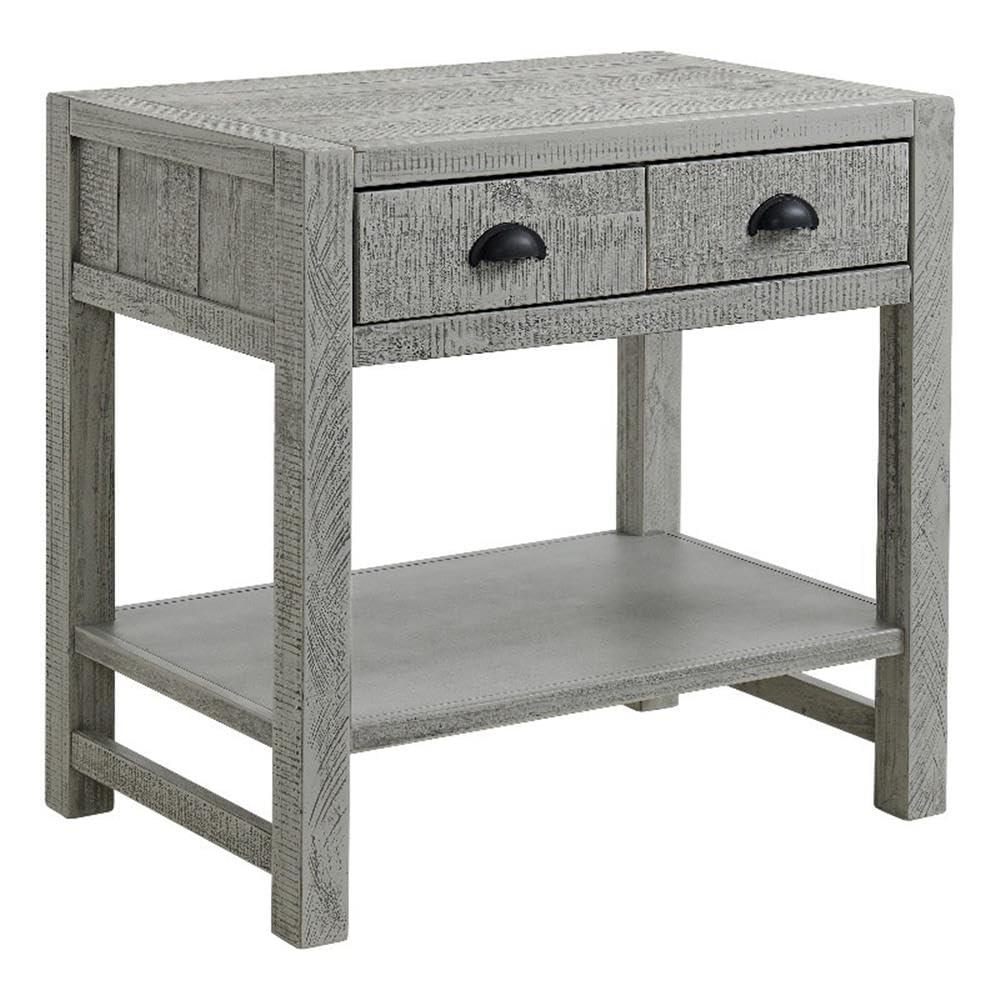 Arden 2-Drawer Wood Nightstand, Perfect for Modern Rustic, Boho or Traditional Bedroom, Functional and Stable Storage, 28W x 19D x 26 3/8H