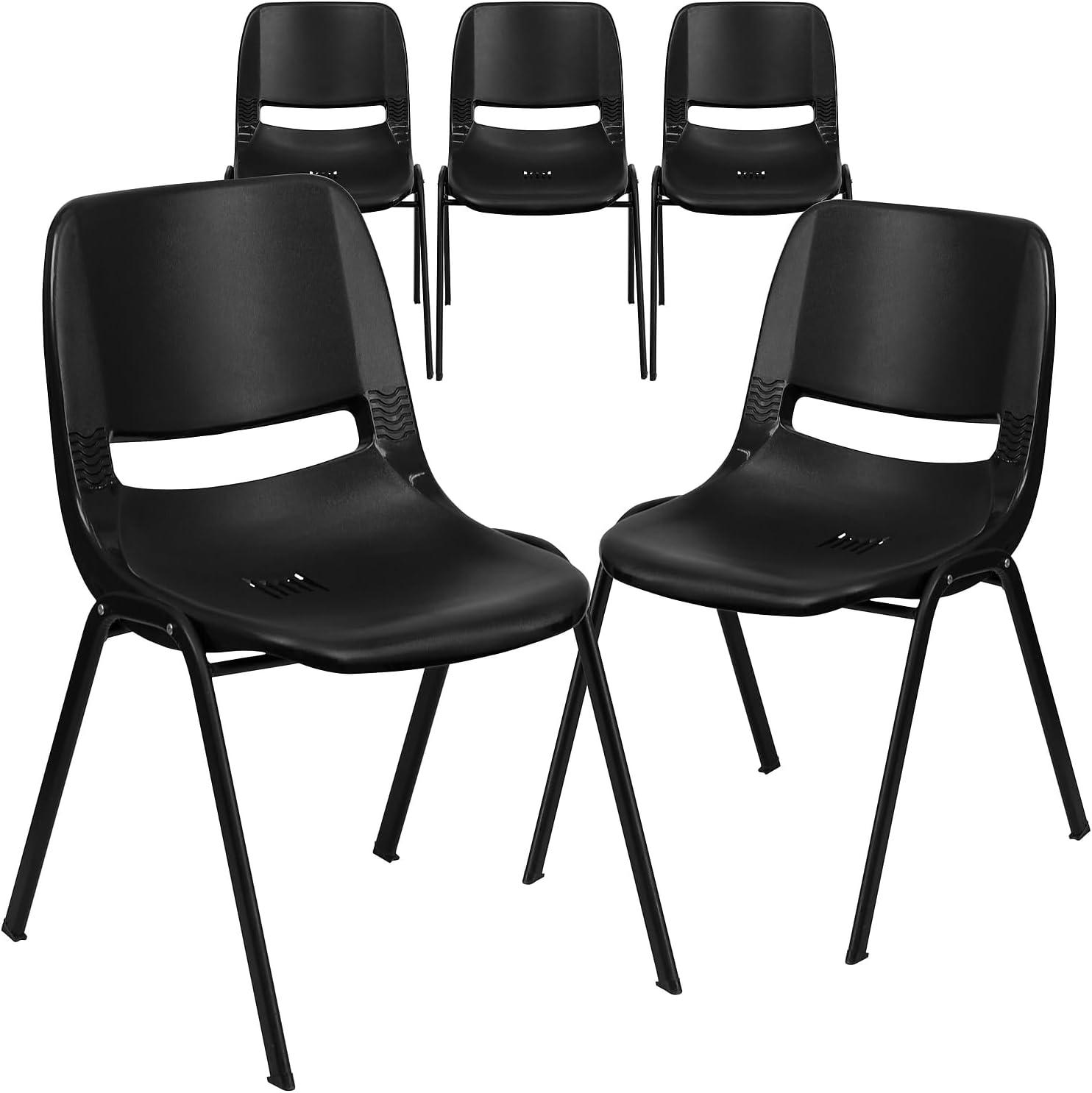 Flash Furniture Keaton Plastic Stacking Shell School Chairs (Set of 5)