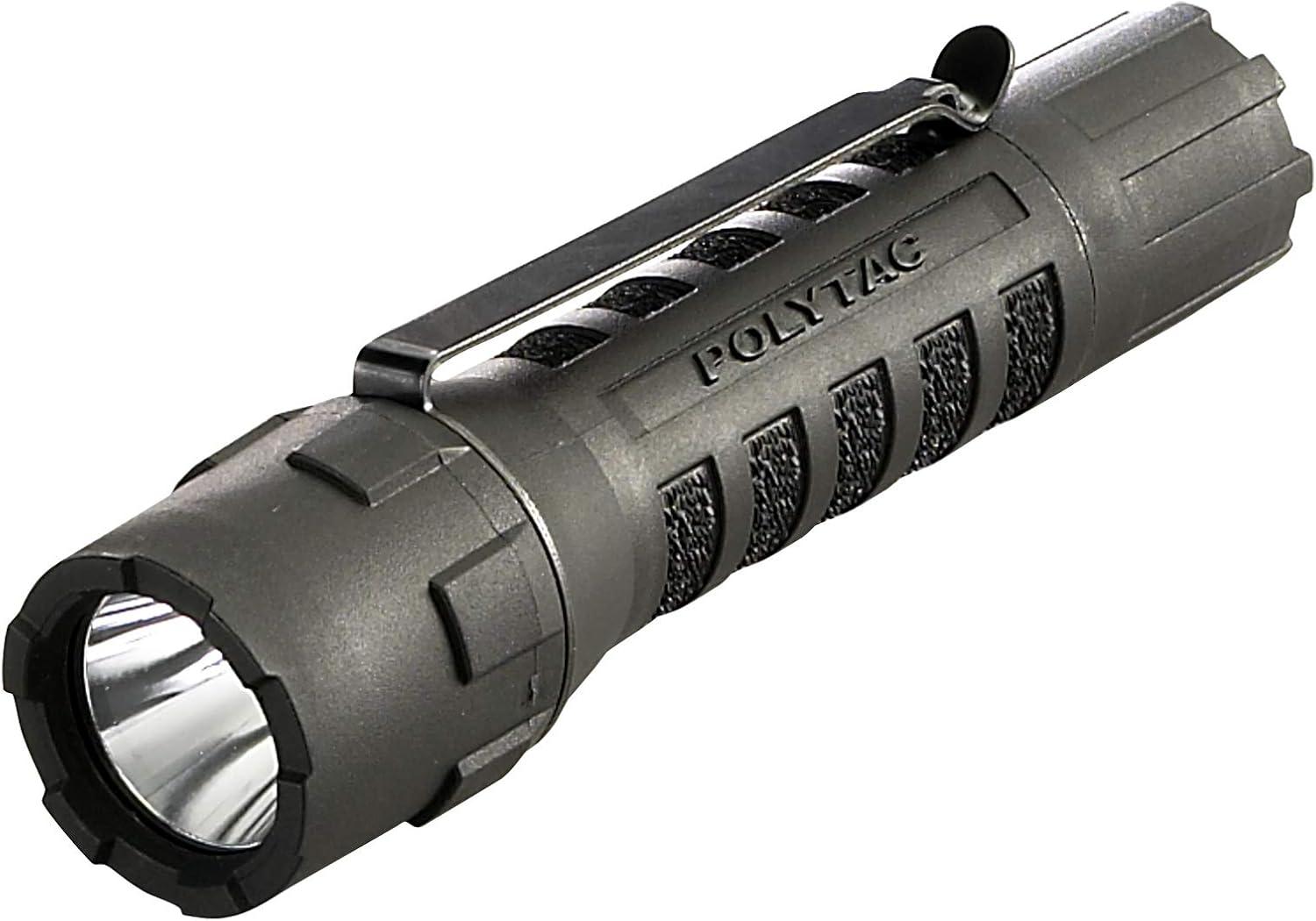 Streamlight 88850 PolyTac 600 Lumens LED Flashlight with CR123A Lithium Batteries, Blister Packaging, Black