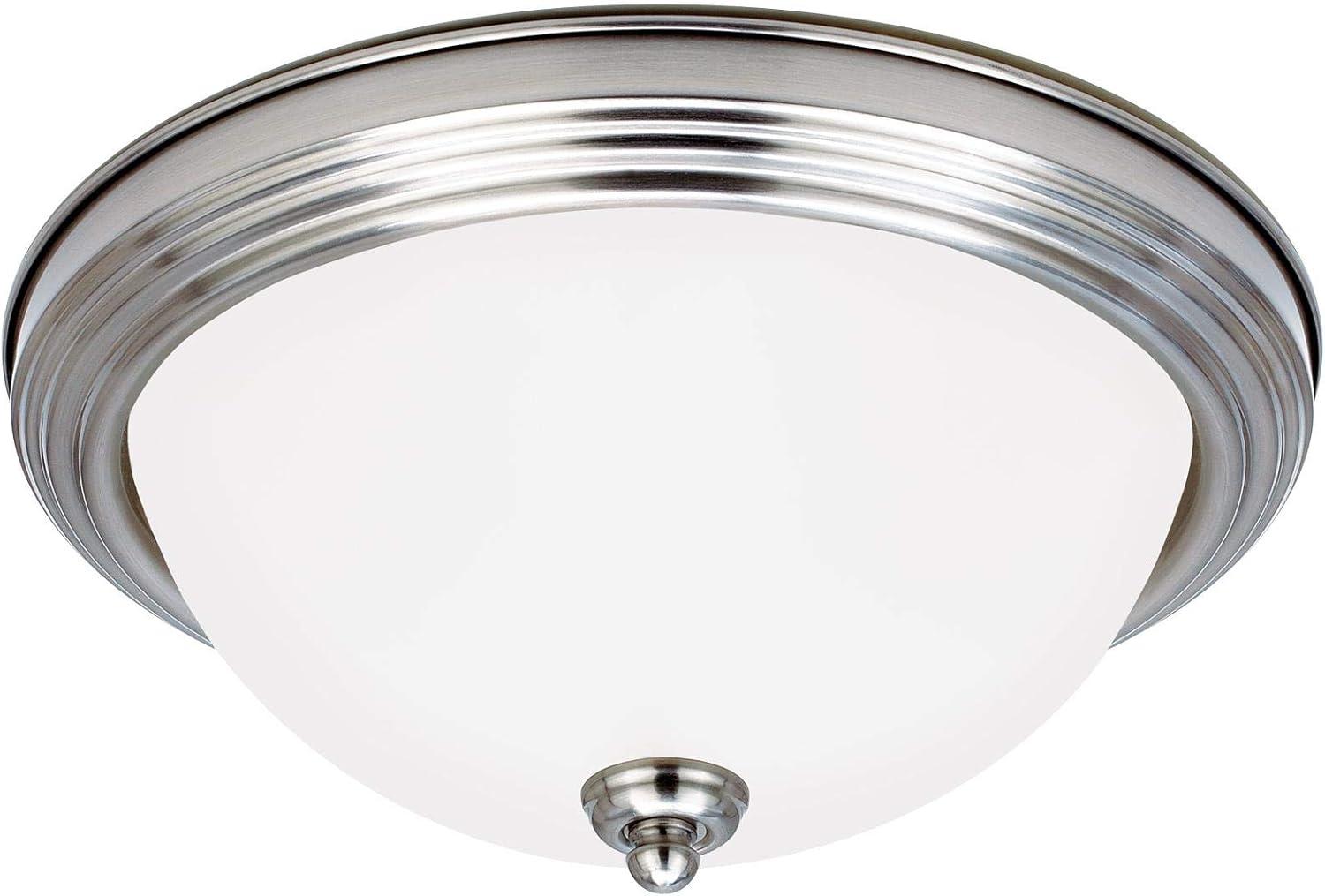 Geary 12.5" Brushed Nickel Energy Star Flush Mount Light