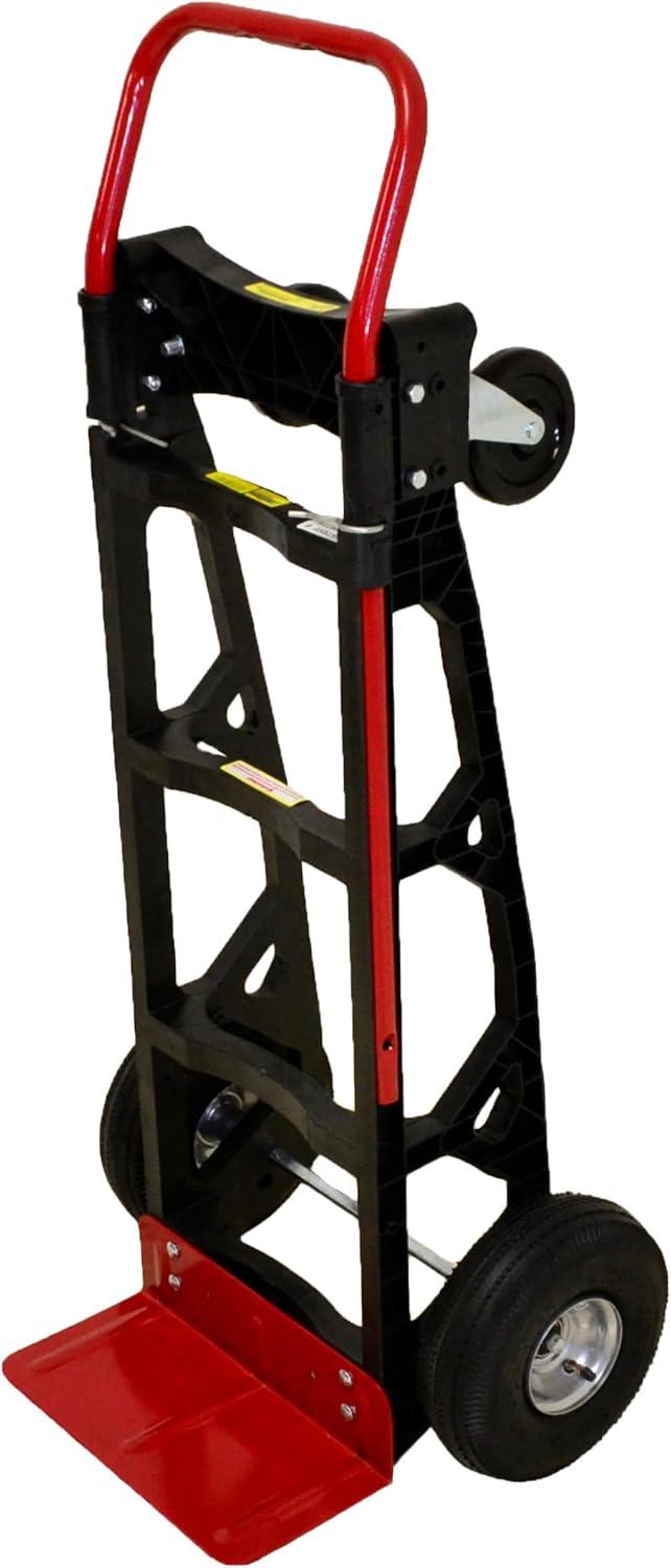 Milwaukee Hand Trucks Nylon Convertible Truck with 10? Pneumatic Tires