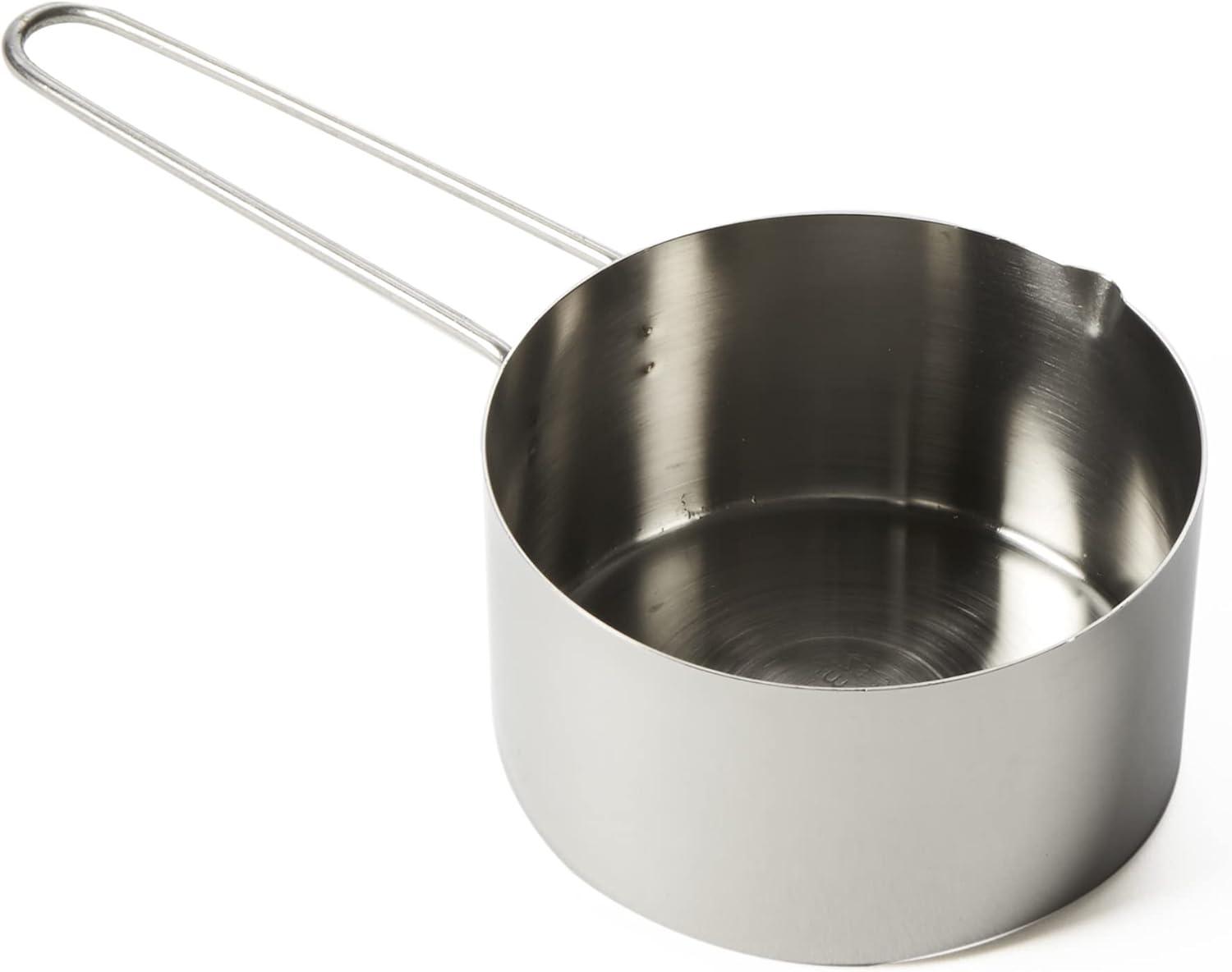 Stainless Steel 1 1/4-Inch Measuring Cup with Wire Handle