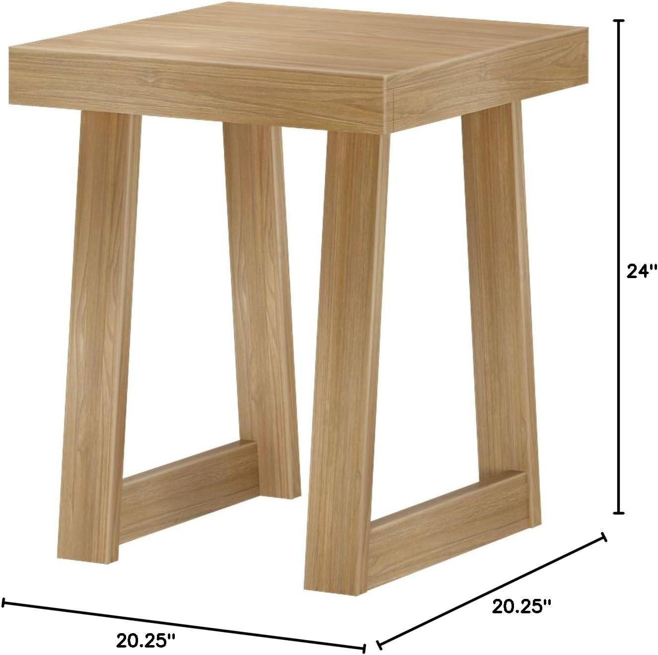 Plank+Beam Side Table for Living Room, Farmhouse Style Solid Wood Rectangular End Table, Corner Table for Small Spaces, 25"