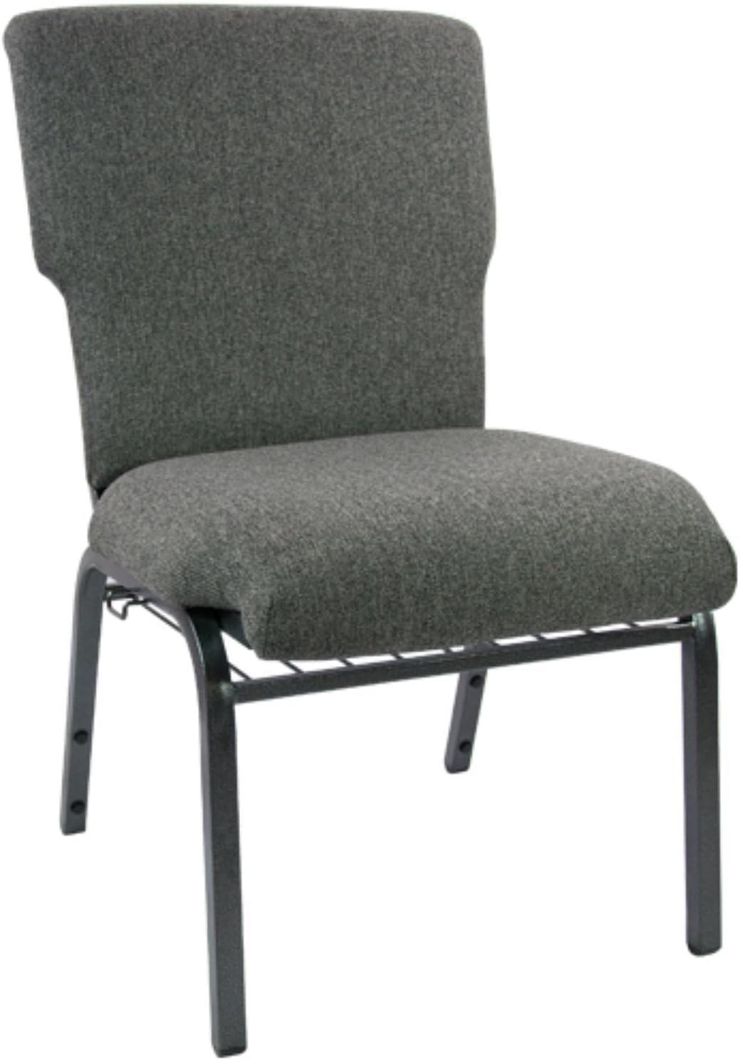 BizChair Charcoal Gray Church Chair - 21 in. Wide