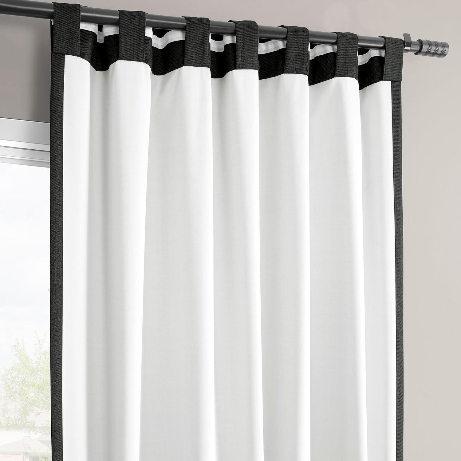 Vienna Black Linen Blackout Window Panel Set, 50" x 84"