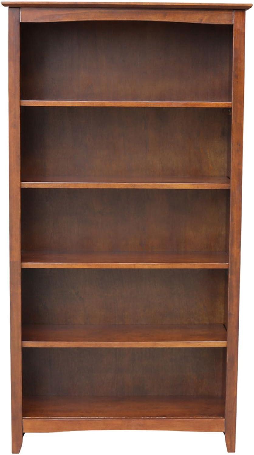 International Concepts Solid Wood Shaker Bookcase, 60 in H