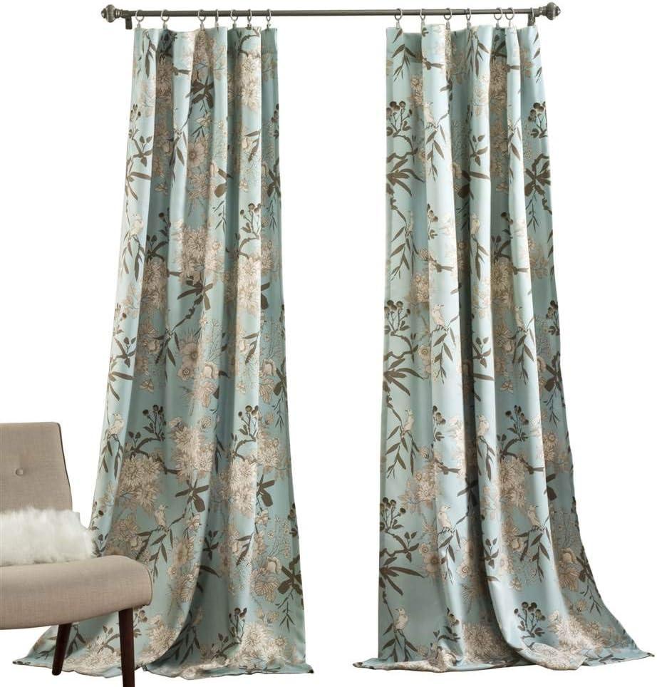 Botanical Garden Polyester Room Darkening Curtain Pair (Set of 2)