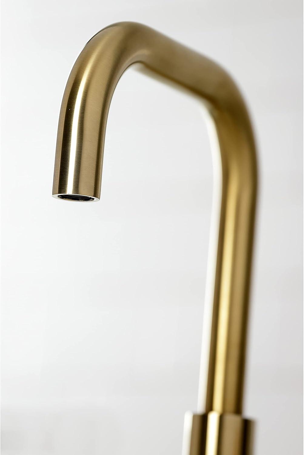 Kingston Brass Concord Two-Handle 3-Hole Deck Mount Widespread Bathroom Faucet with Brass Pop-Up Drain