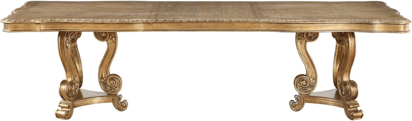 Vintage Oak Extendable Rectangular Wood Dining Table