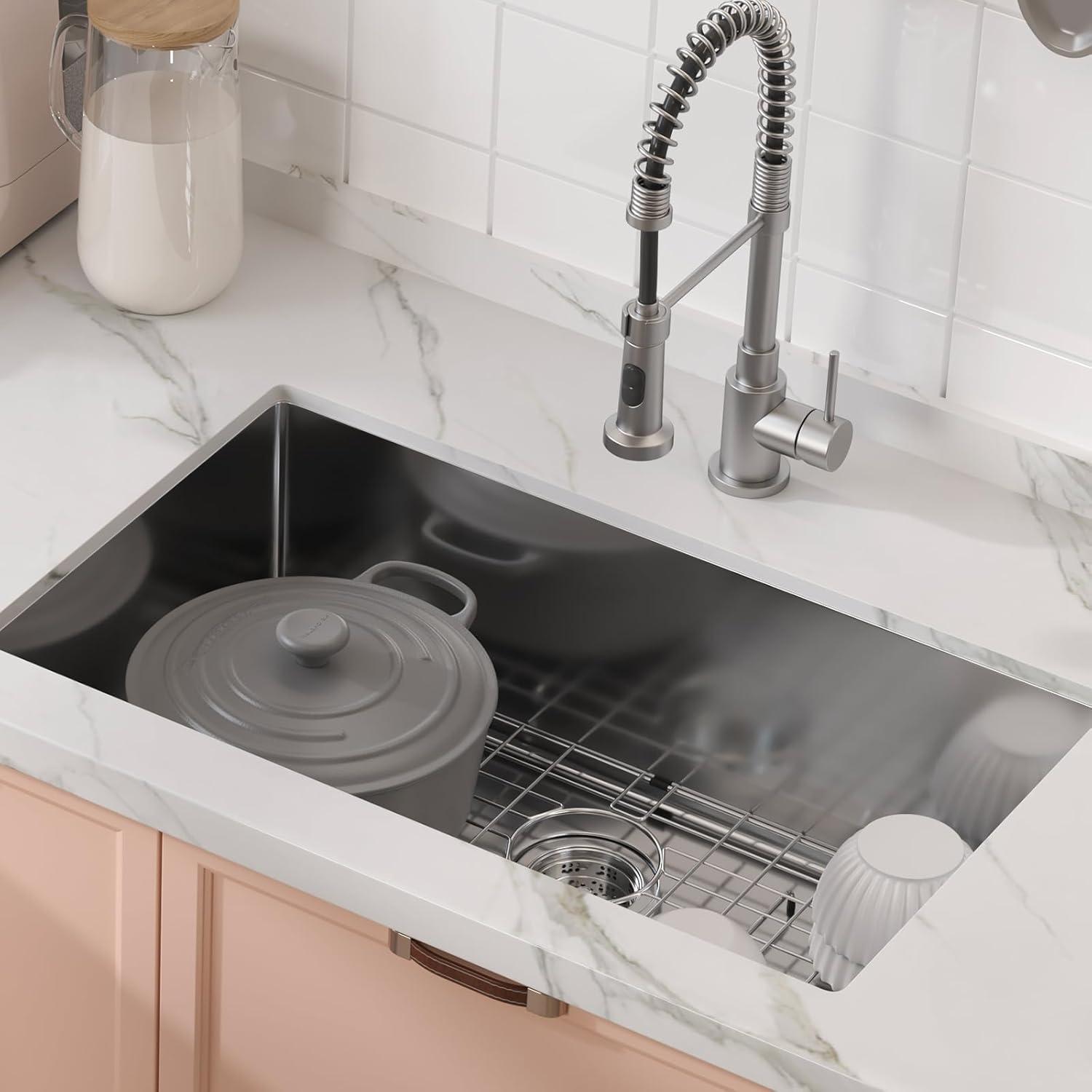 30'' L Undermount Single Bowl Stainless Steel Kitchen Sink