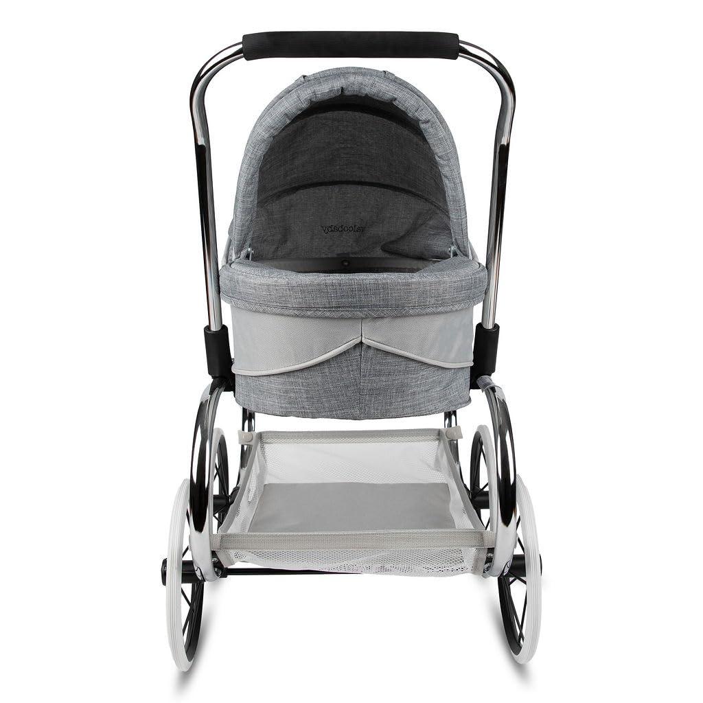 Valco Baby Princess Doll Stroller, High Quality Toy Stroller for Toddlers & Children, Excellent Holiday Gift for Realistic Pretend Play - Grey