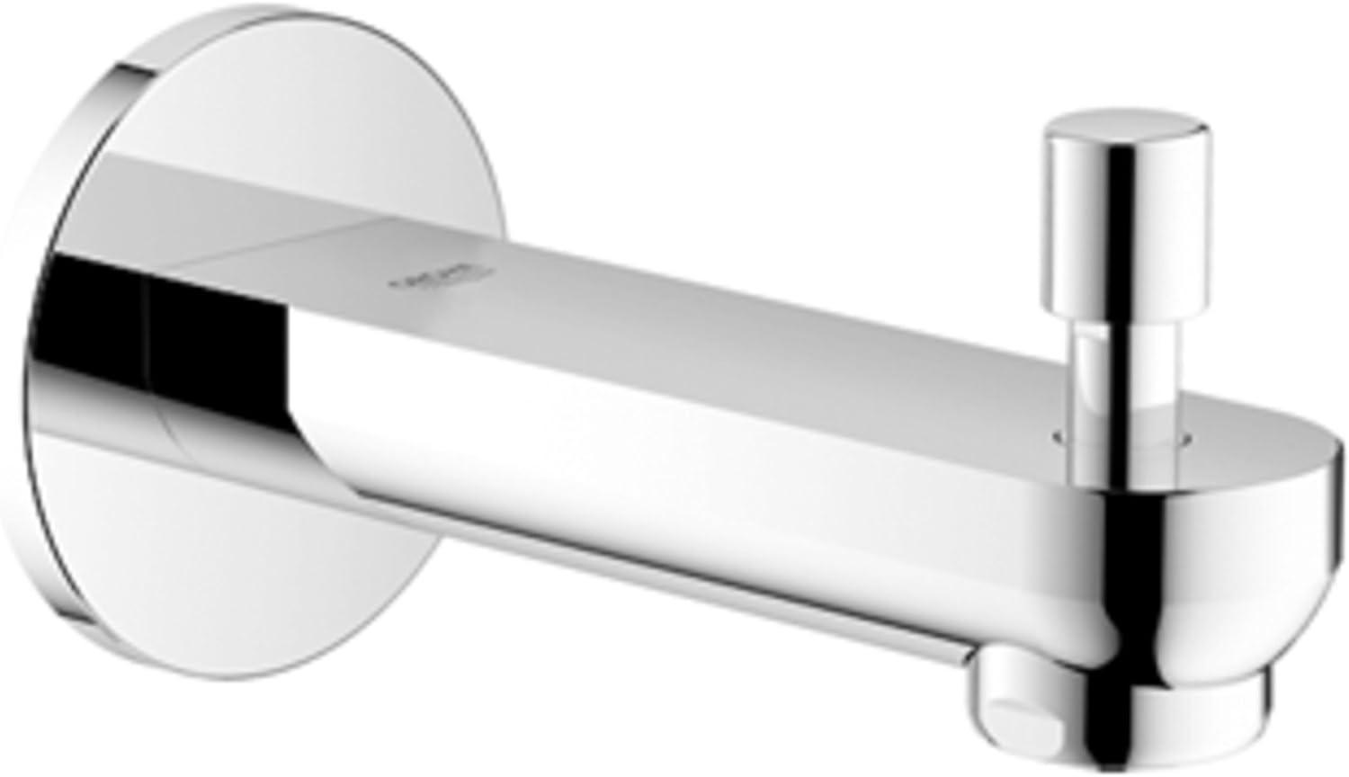 Eurosmart Cosmopolitan Chrome Wall Mounted Tub Spout with Diverter