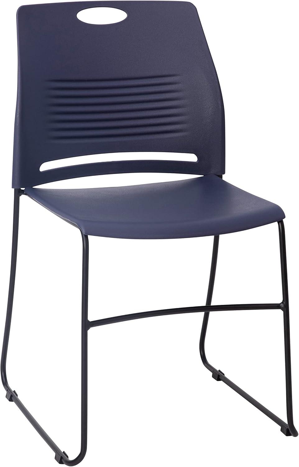 Flash Furniture Hercules Series Commercial Grade 660 LB. Capacity Plastic Stack Chair with Steel Sled Base