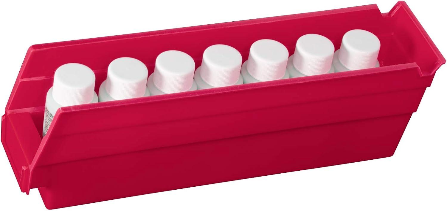 Red Plastic Organizer and Storage Bins for Kitchen and Pantry, 12-Inch, 24-Pack