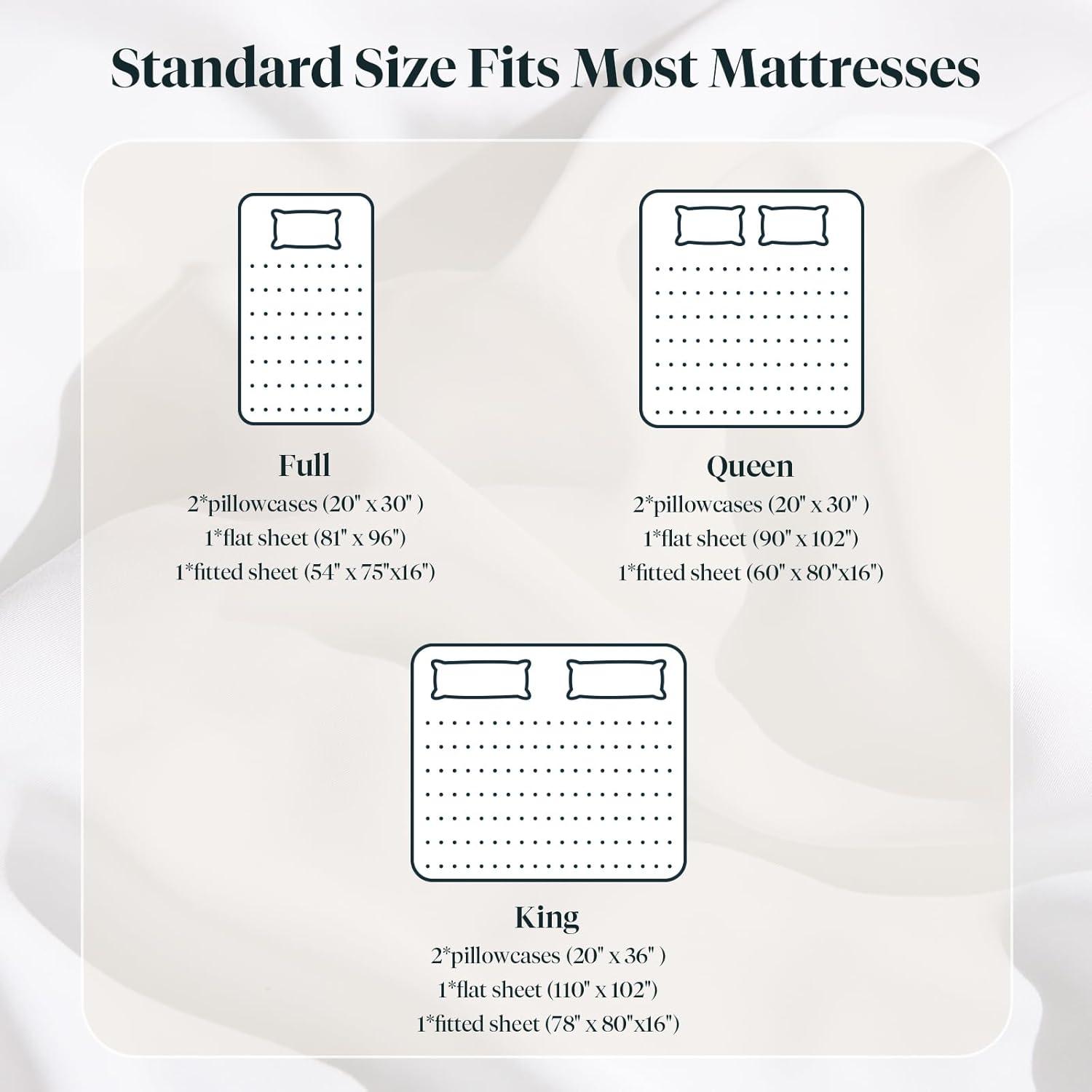 LuxClub 4 PC Twin Size White Sheet Set, 100% Organic Bamboo Viscose, Deep Pockets up to 16", Soft & Breathable Hotel Luxury Bedding Sheets