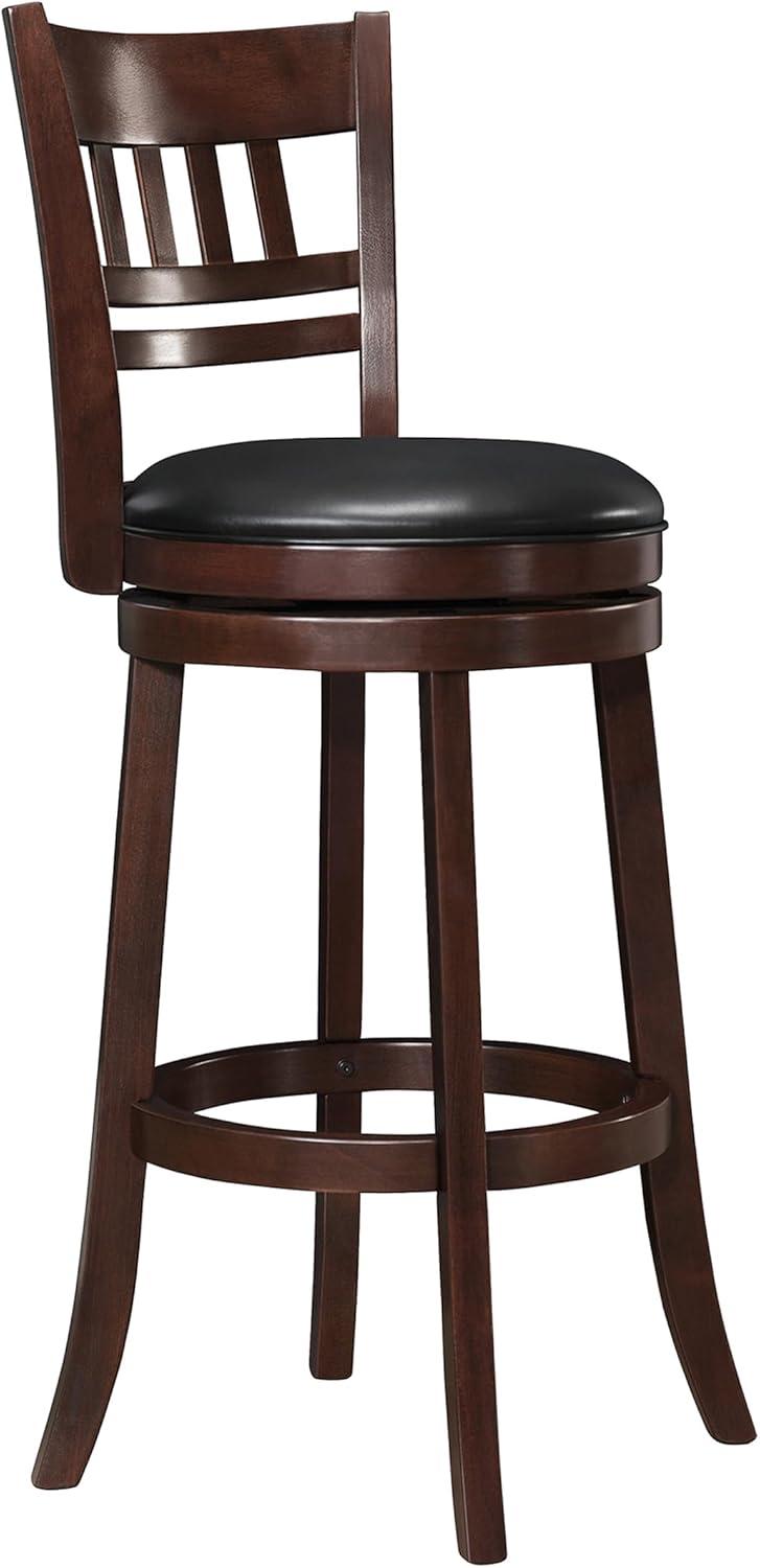 Shapel Faux Leather Swivel Bar Stool in Dark Cherry - Lexicon