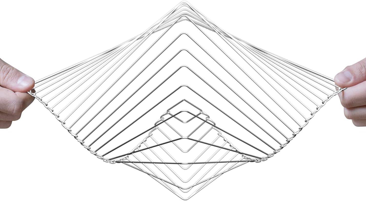 Square Wave | The Mesmerizing Kinetic Wind Spinner | Magical Calming Art Piece by Ivan Black (Silver)