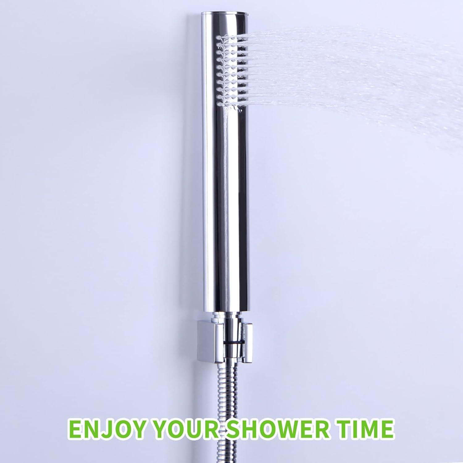 Handheld Shower Head Holder, Angle Simple Brass Shower Handle Holder, Bidet Sprayer Holder, Shower Head Bracket, Hand Held Shower Wand Holder, Shower Arm Holder Wall Mount, Chrome