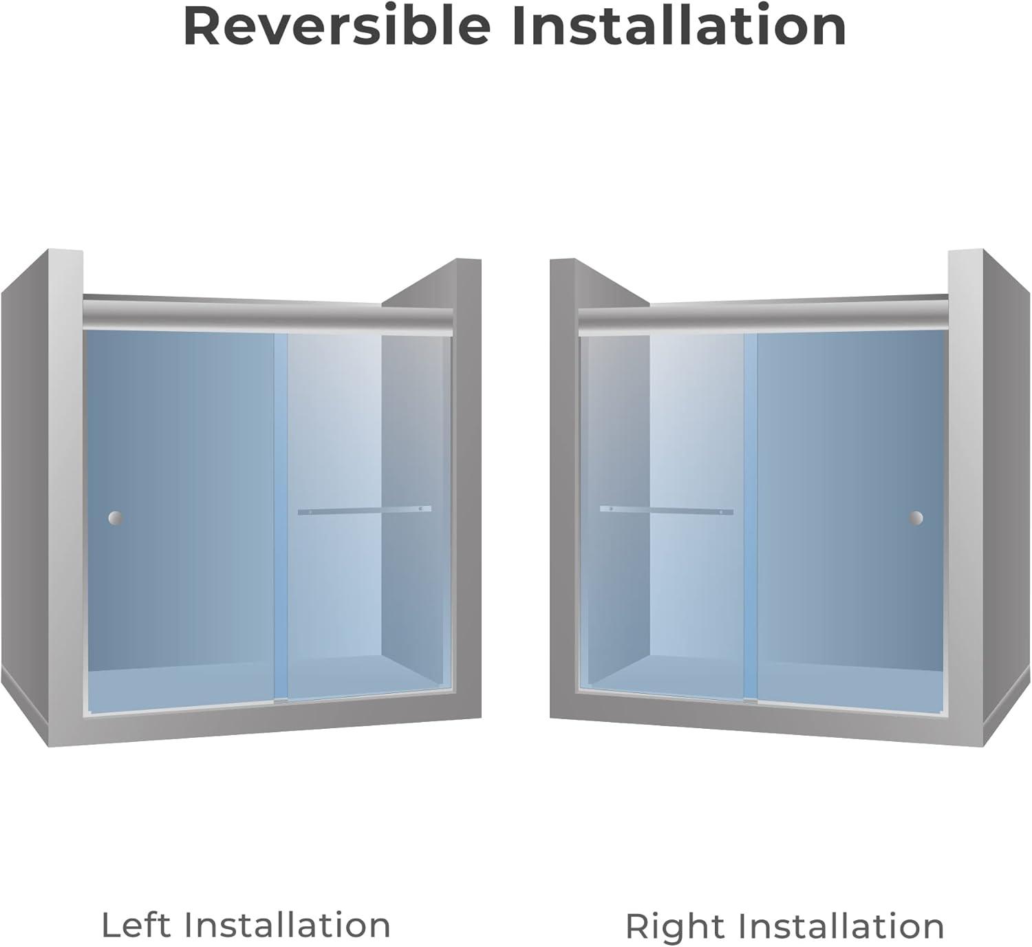 44"-48" W x 70" H Frameless Shower Door with Clean Coat Technology