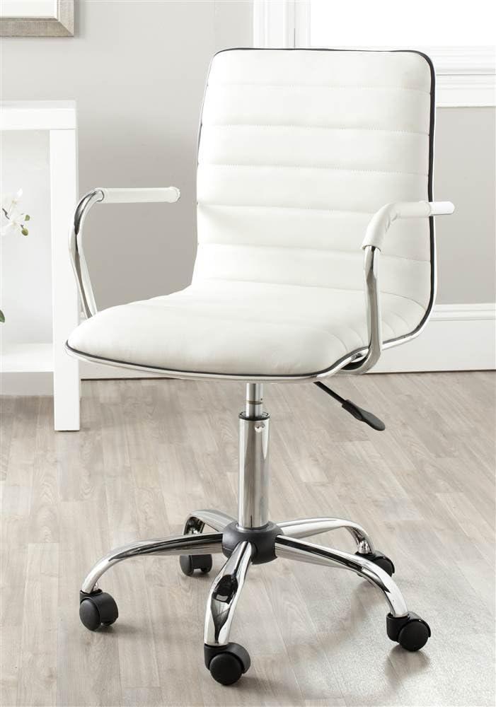 Jonika Swivel Desk Chair - White - Safavieh