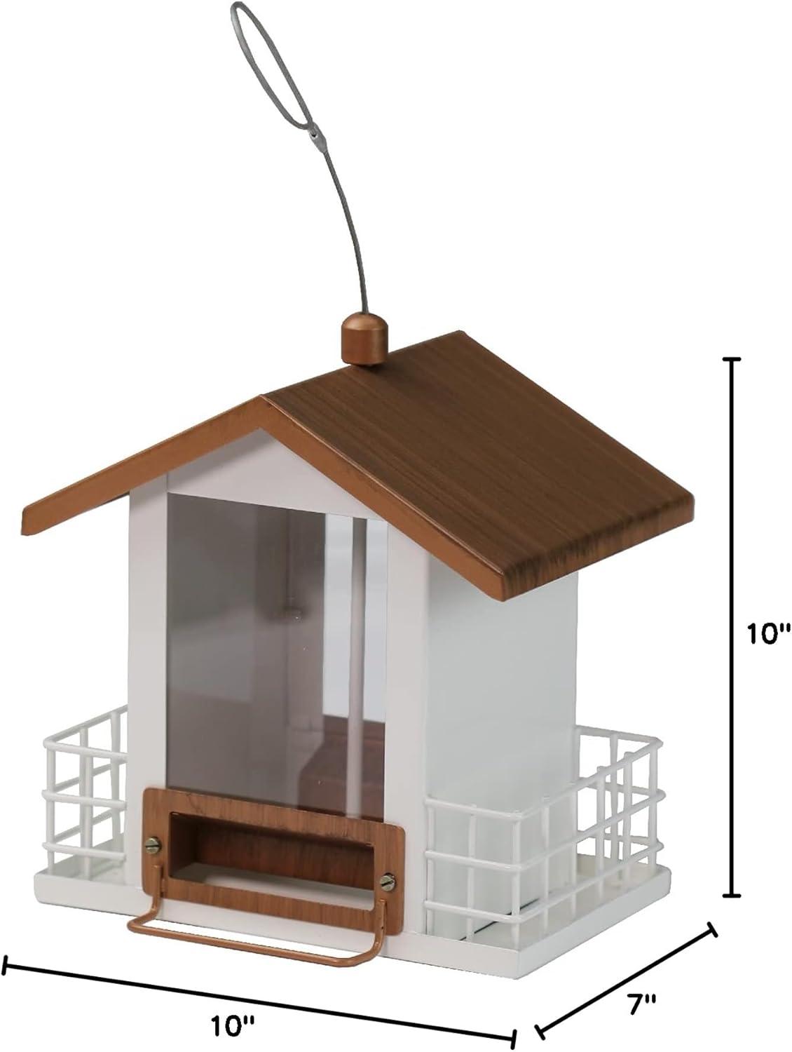 Heath Outdoor Products White/Brown Double Suet Hopper Bird Seed Feeder