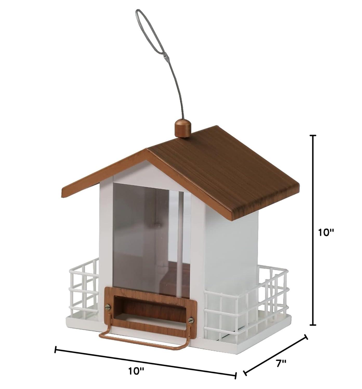Heath Outdoor Products White/Brown Double Suet Hopper Bird Seed Feeder