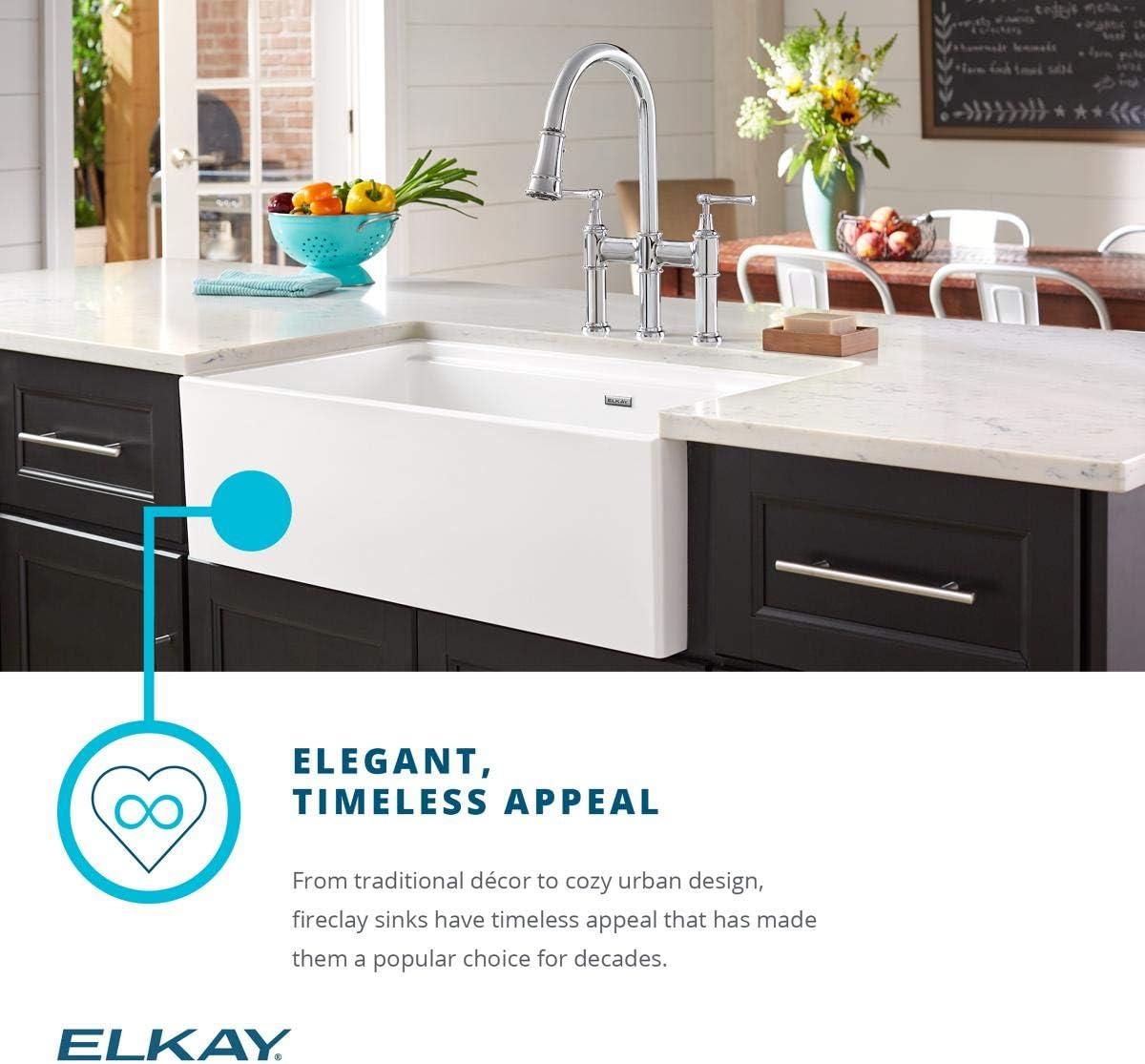 Elkay Fireclay 16" L x 19" W Undermount Bar Sink