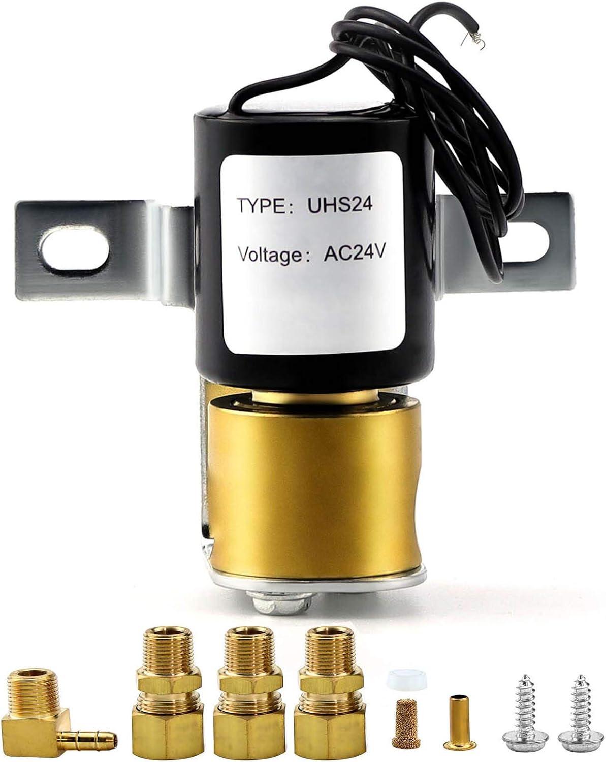 Universal 24V Solenoid Valve Kit with Brass Fittings