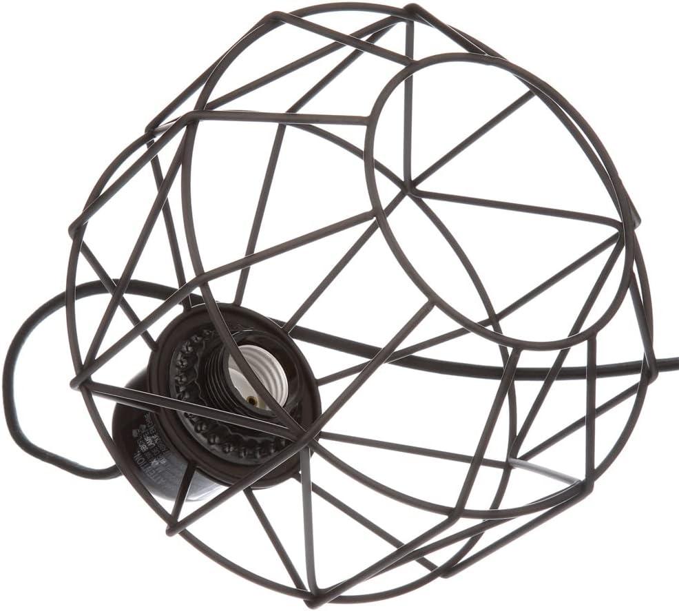 Bronze Geometric Cage Swag Pendant Light 9.75"