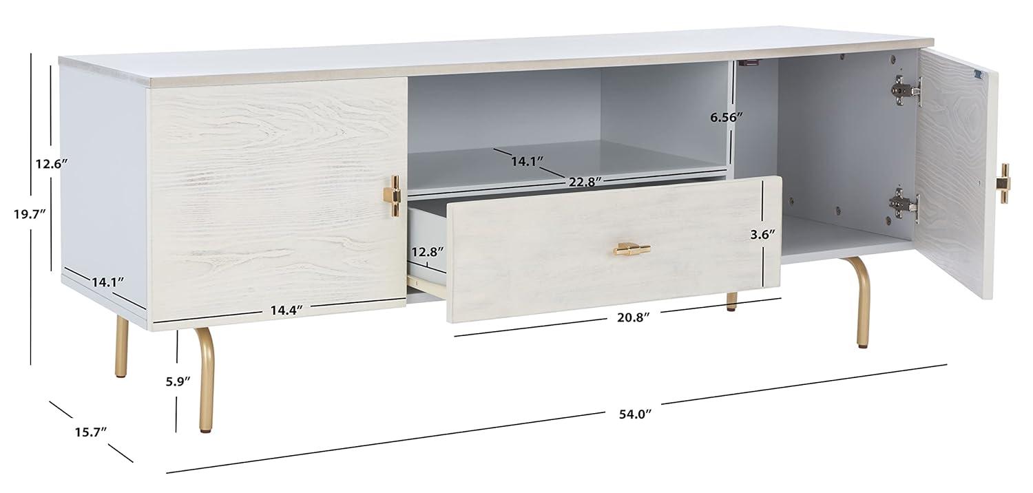 Genevieve Media Stand - Grey/White Washed - Safavieh