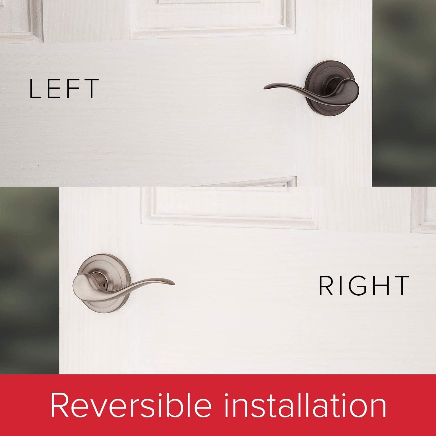 Avalon Satin Nickel Entry Door Handleset with Tustin Lever