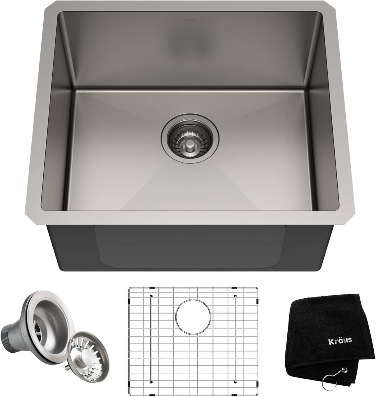 KRAUS Standart Pro Undermount 16 Gauge Stainless Steel Bar Kitchen Sink