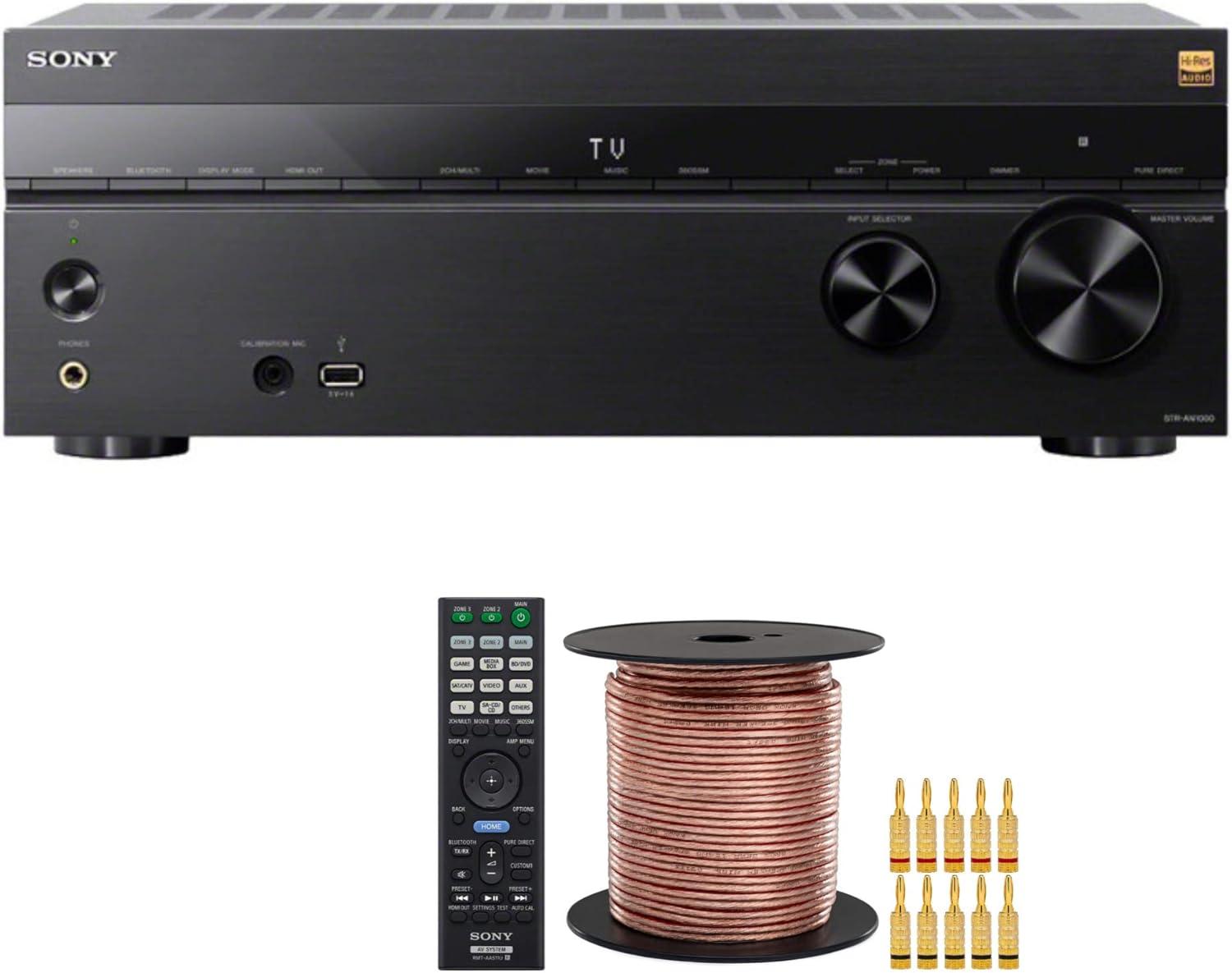 Sony STR-AN1000 7.2 Channel 8K Av Receiver with Speaker Accessory Kit Bundle