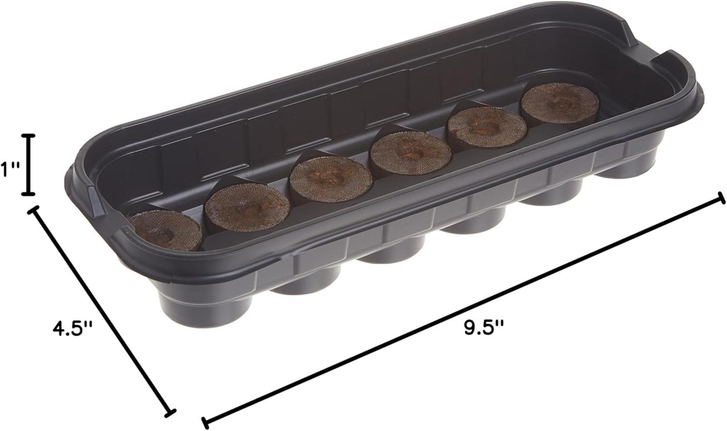 Jiffy 12 Cell Windowsill Greenhouse Seed Starting Kit with 36mm Peat Pellets