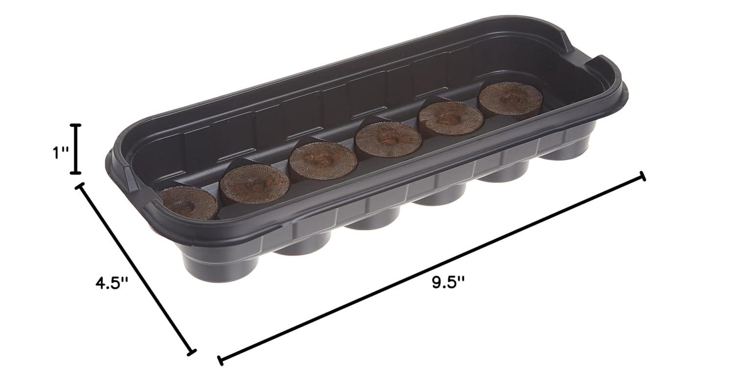 Jiffy 12 Cell Windowsill Greenhouse Seed Starting Kit with 36mm Peat Pellets
