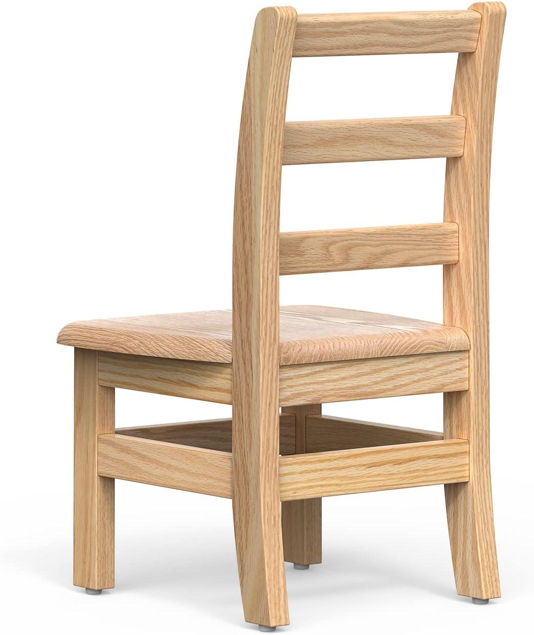 Foundations Little Scholars Sillas Escolares de Madera para Niños Roble Rojo Completamente Ensambladas, Fabricadas en EE. UU., 14", Paquete de 2