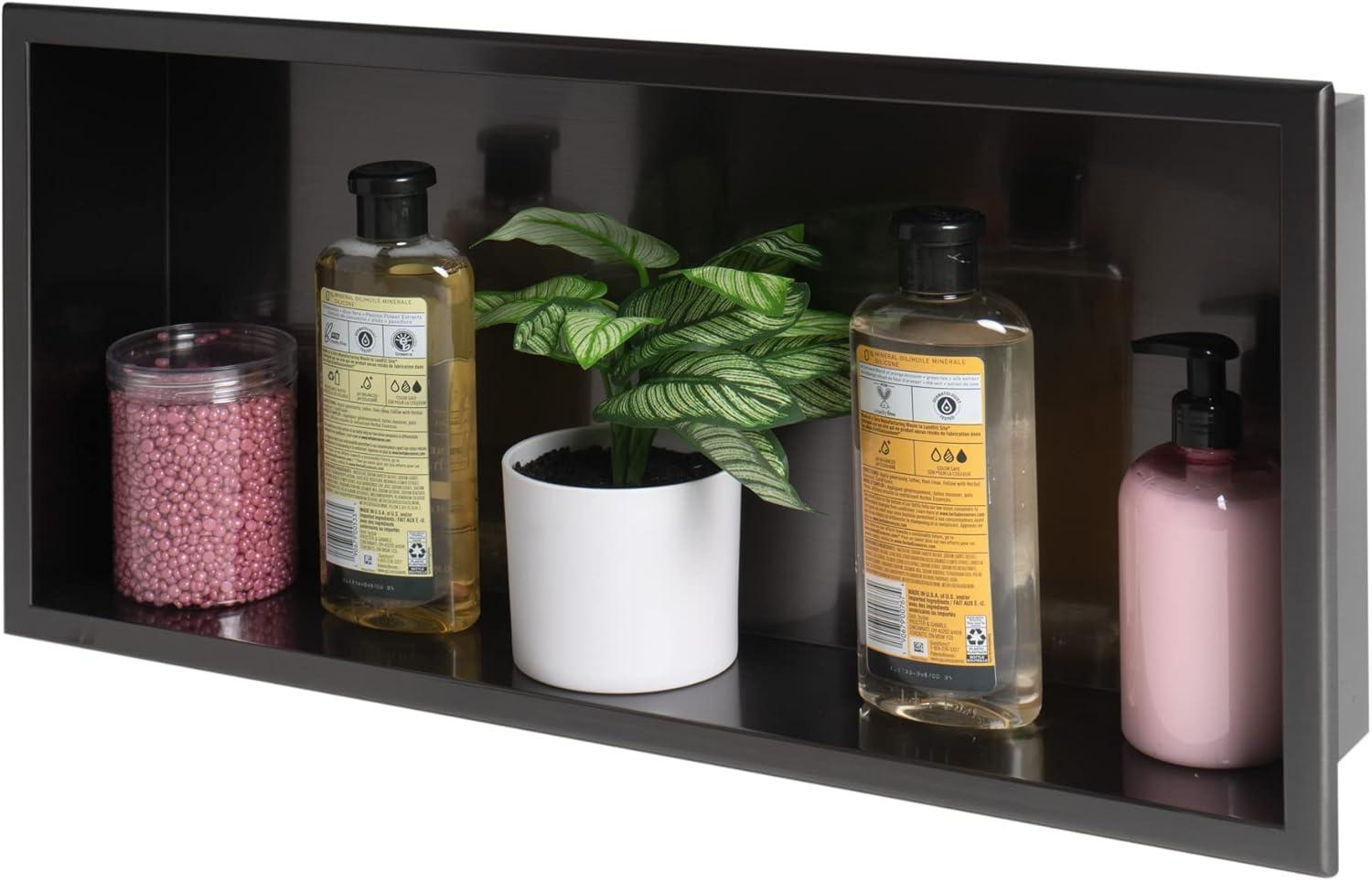 Adhesive Stainless Steel Shower Shelf