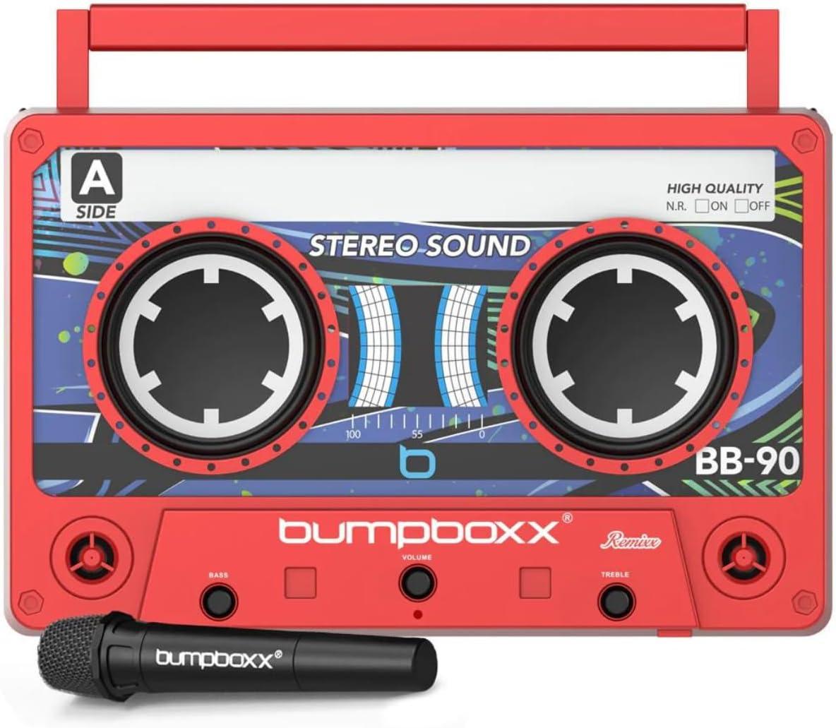 Electric Red Retro Cassette Bluetooth Boombox Speaker