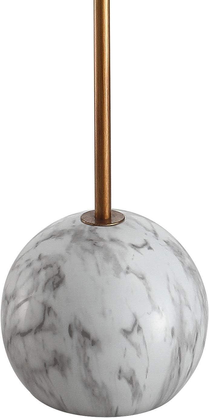 Miami 63.5" Minimalist Resin/Metal LED Floor Lamp, Gold/White by JONATHAN Y