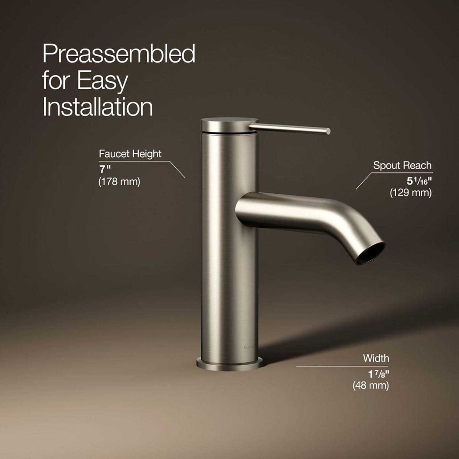 Components Single-Handle Bathroom Sink Faucet