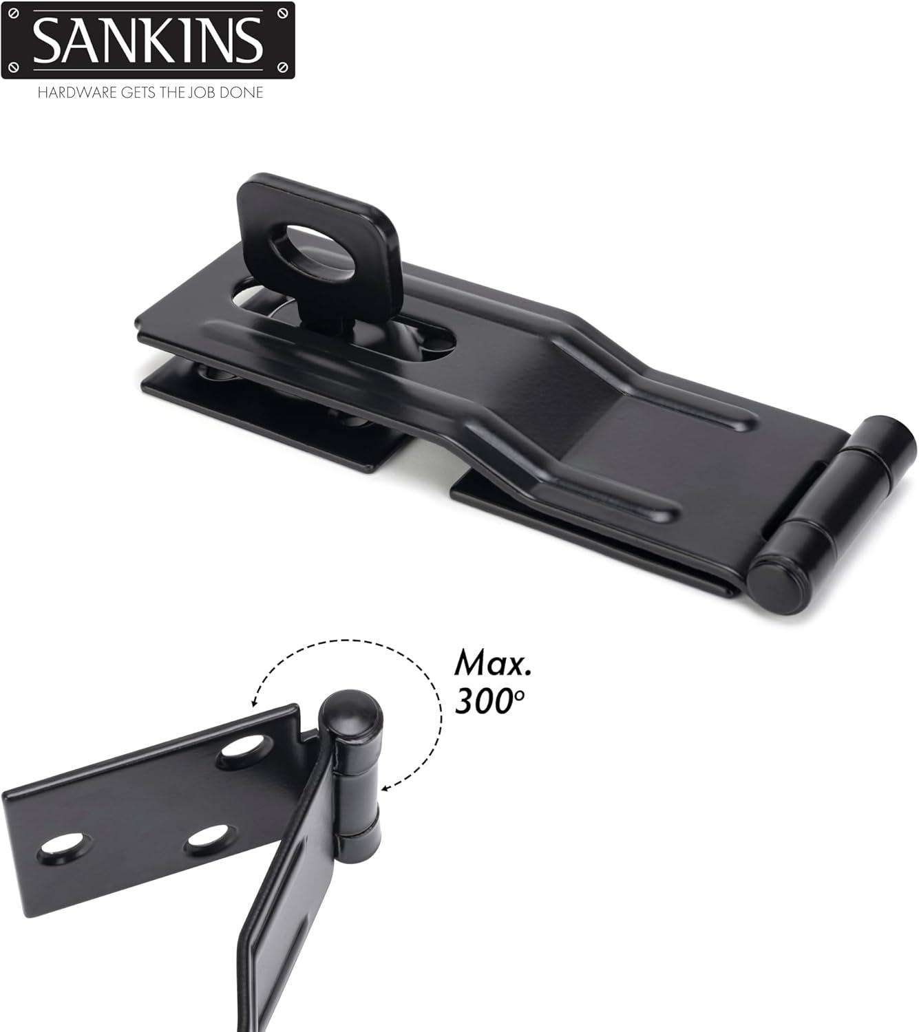 National Hardware Black Steel Swivel Staple Safety Hasp