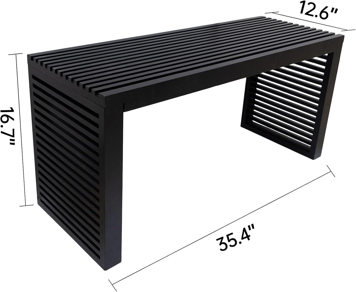 Latitude Run® Seamas Bamboo Bench, Farmhouse Dining Bench Entryway Bench for Living Room, Hallway, Bedroom, Bathroom