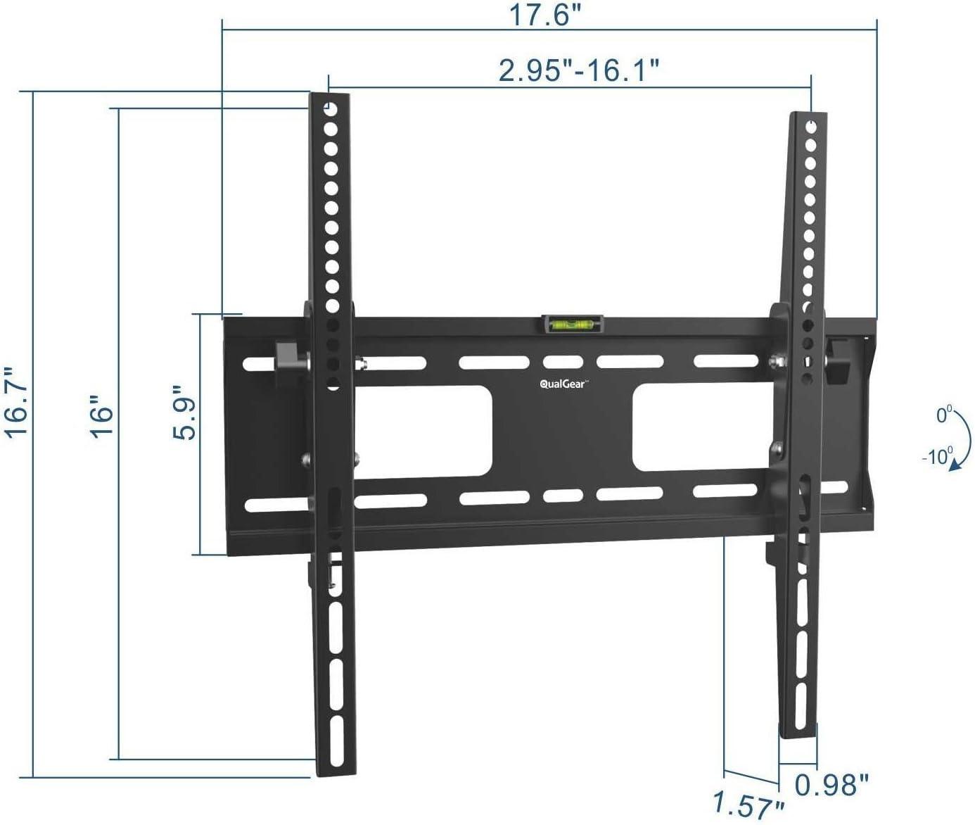 QualGear QG-TM-T-015 Universal Low-Profile Tilting Wall Mount for 32"-55" LED TVs