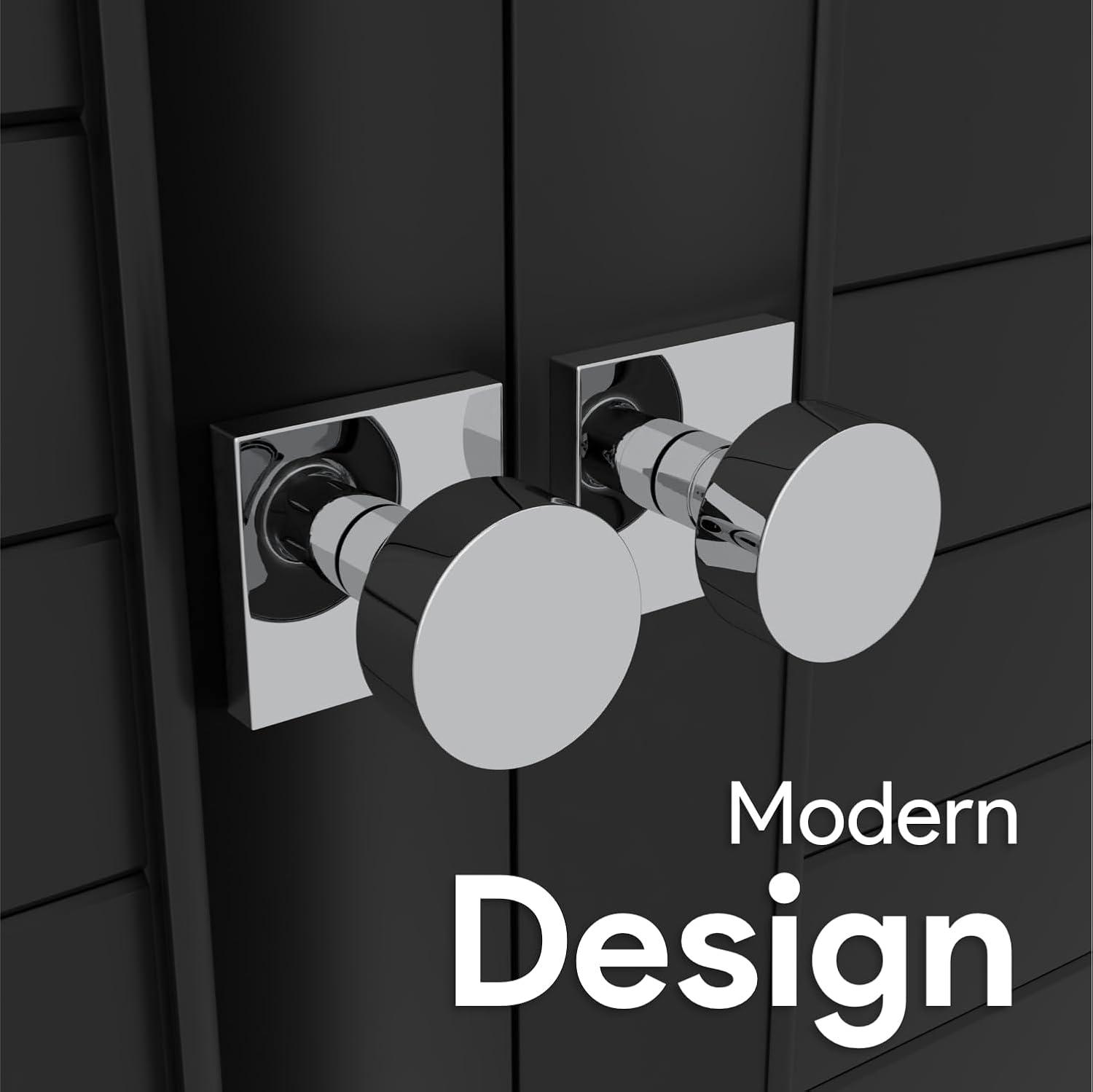 Mega Handles - SUANA Deadbolt I Entrance Deadbolt Lock - Heavy Duty Square Locking Deadbolt for Left or Right-Handed Doors - Interior/Exterior - Satin Nickel