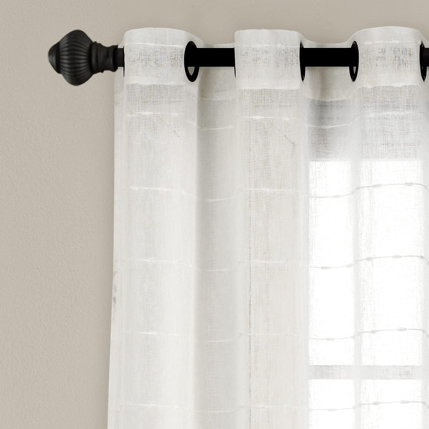 Polyester Sheer Curtain Pair (Set of 2)