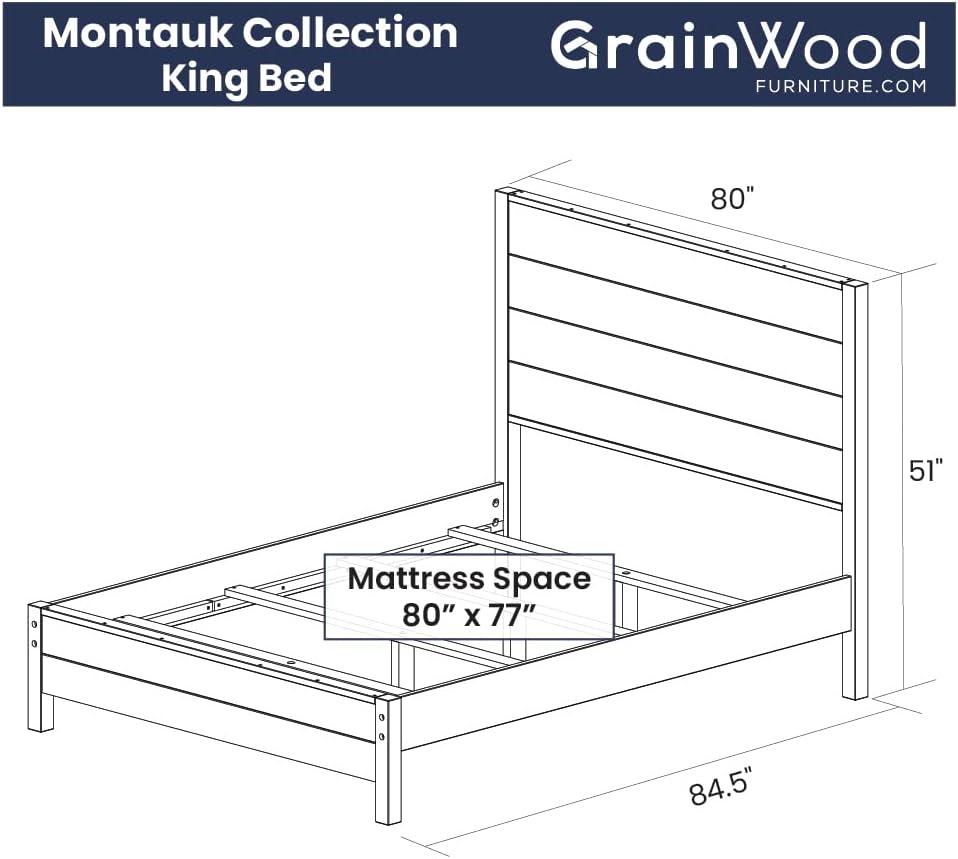 Montauk Solid Wood Panel Bed