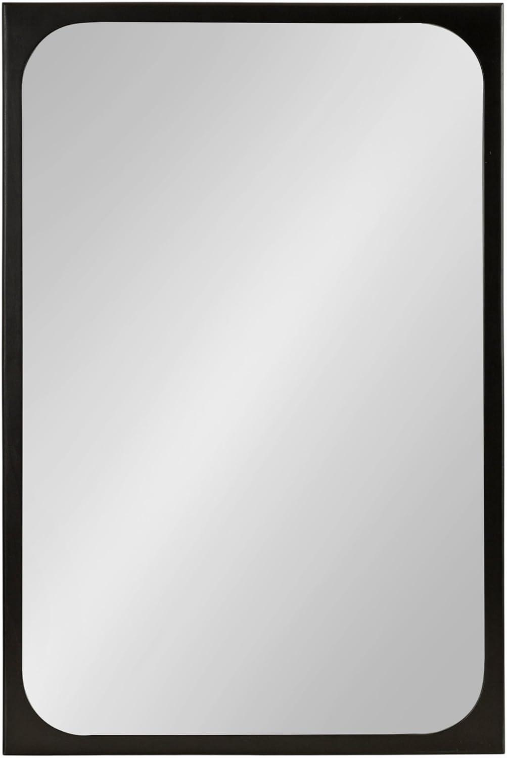 Kate & Laurel All Things Decor 24"x36" Kenai Framed Wall Mirror Walnut Brown: Modern Rectangular Design, No Assembly Required