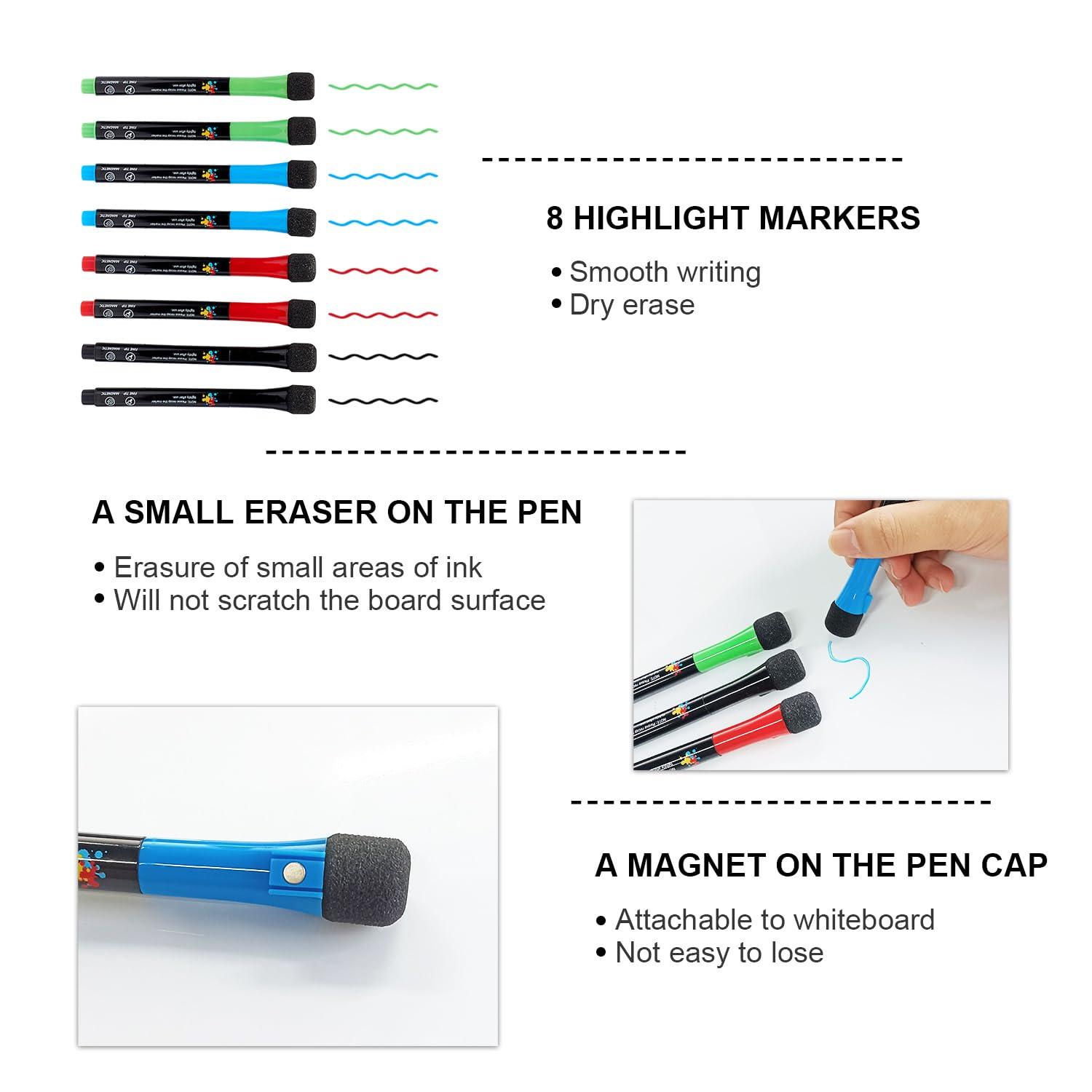 Small Dry Erase White Board – TANKEE Magnetic Desktop Foldable Whiteboard Portable Mini Easel Double Sided on Table Top with Holder for Drawing, Teacher Instruction, Memo Board