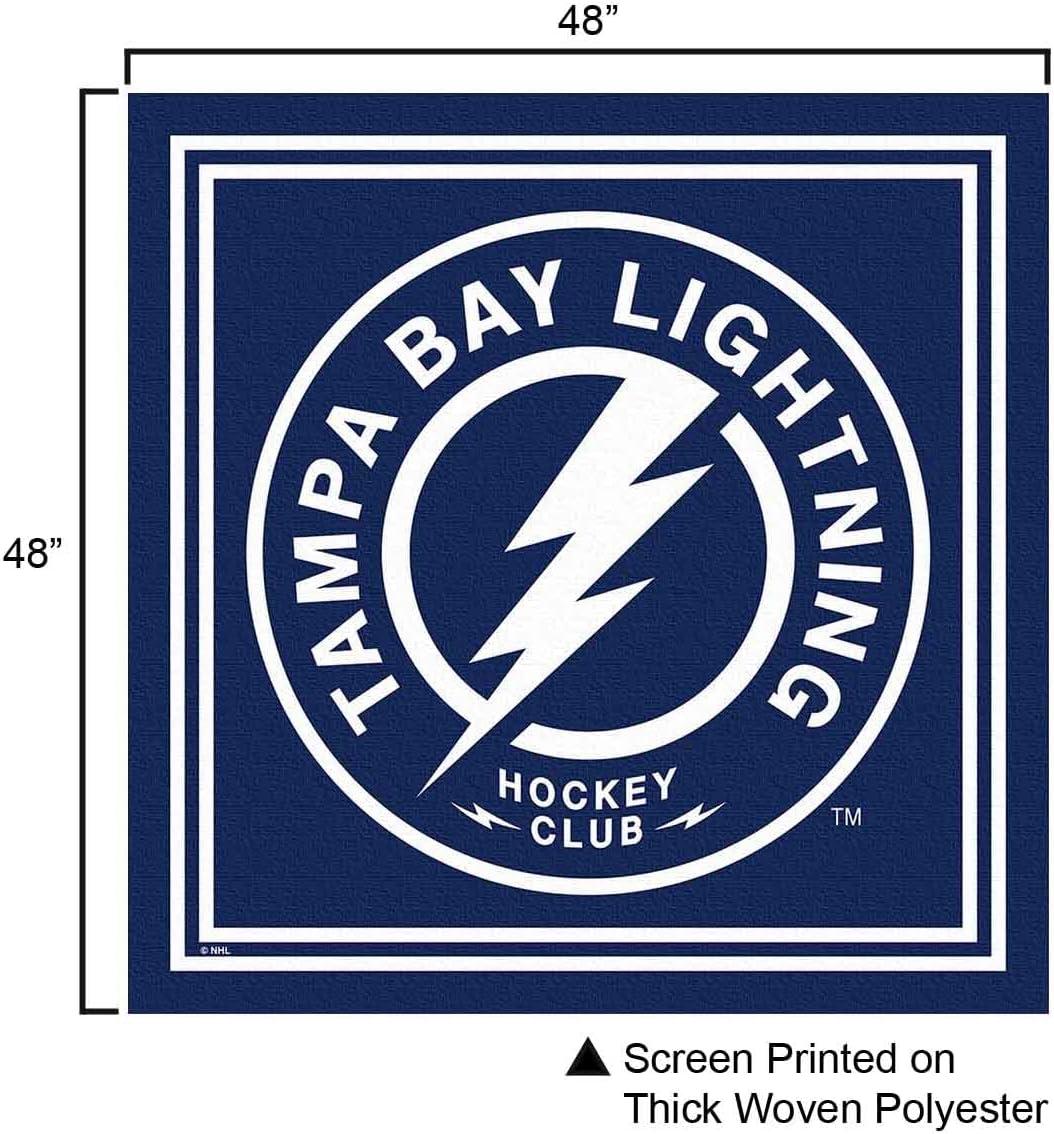 Tampa Bay Lightning Blue Polyester Logo Tablecloth