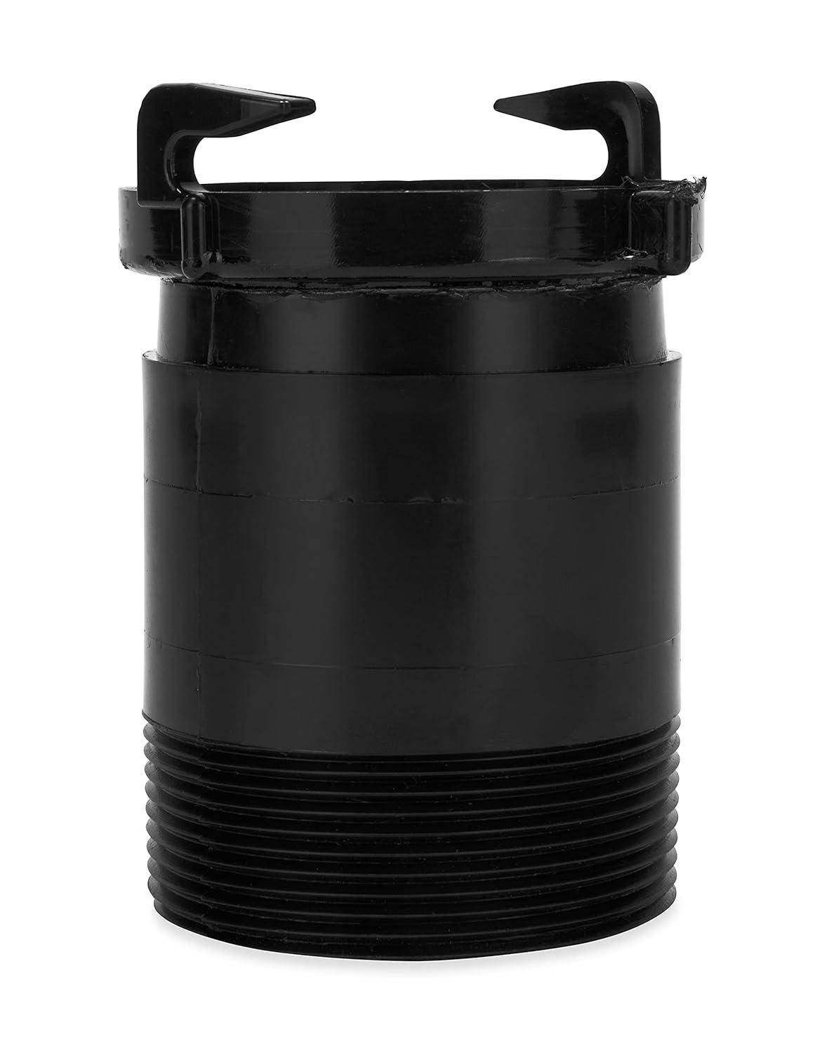 Camco Camper/RV Sewer Fitting Adapter | Straight Fitting & Bayonet Fitting | Simple Camper Sewer Hose Hookup | Black (39422)